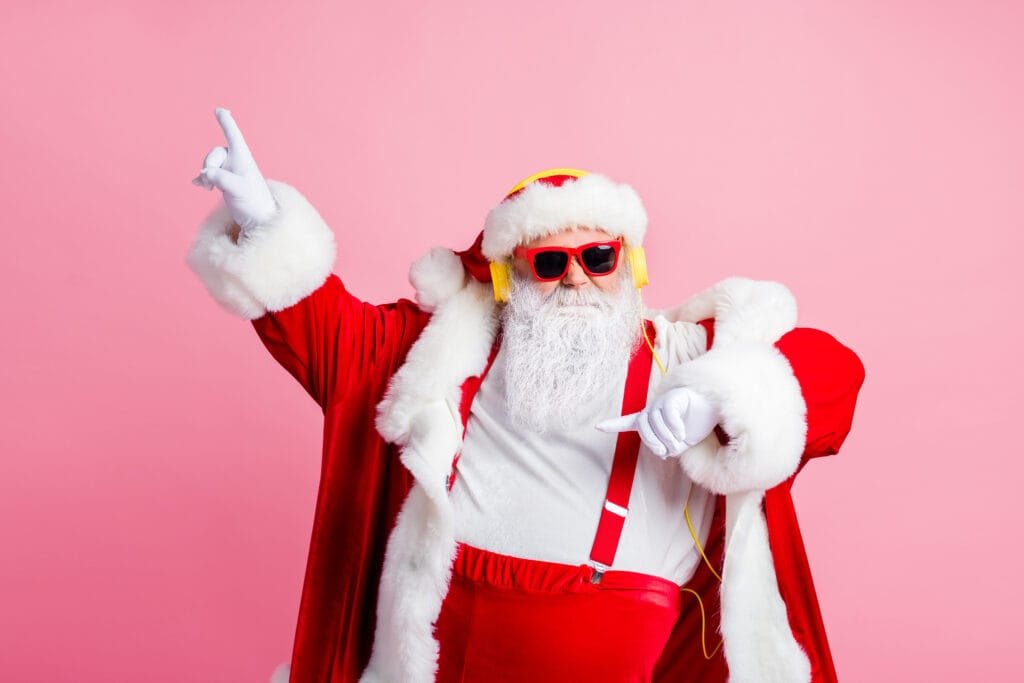 Père noel qui danse